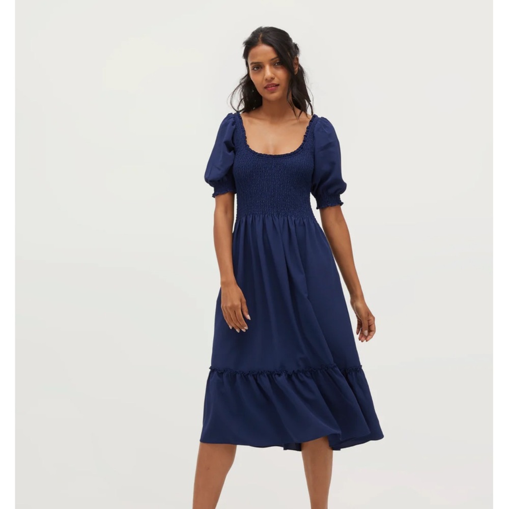 XL Navy cotton Louisa Hill House dress. EUC.